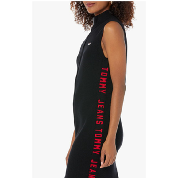 Tommy Jeans Women's Zip-Front Sweater Dress Size X Large (10-12 ) Red NWT - Picture 5 of 6